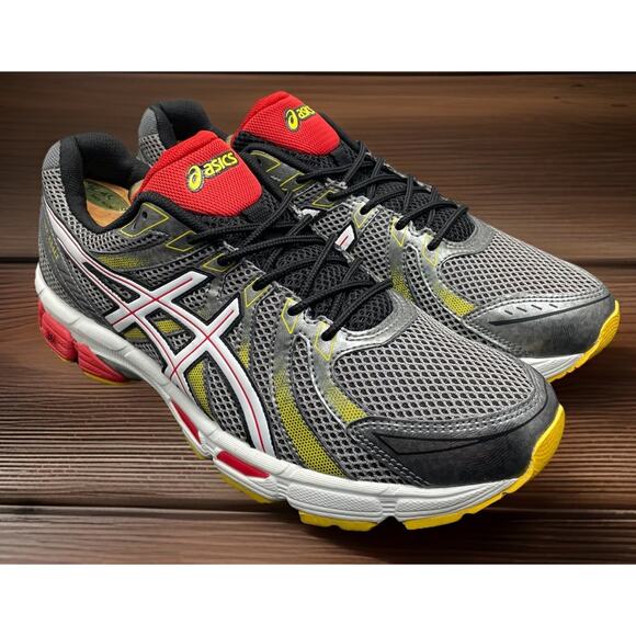 Asics GEL EXALT Black Red Gray Running Race Shoes Mens Size 12 Fast Shipping - Picture 1 of 11